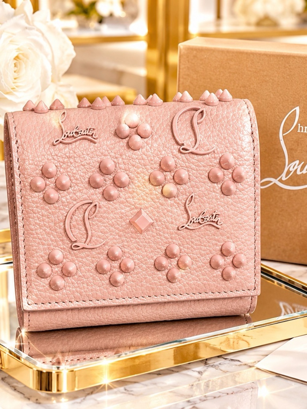 Christian Louboutin Spike & CL Embellished Wallet